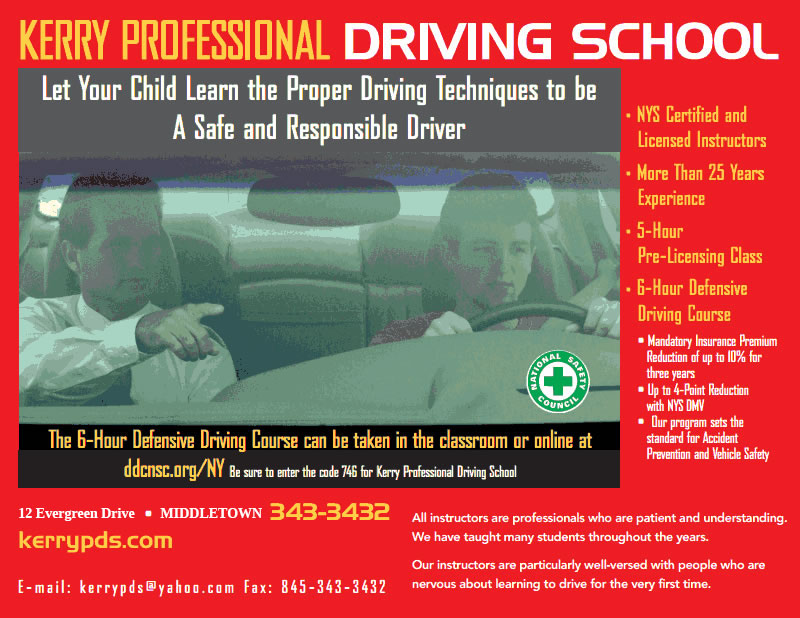 Kerry Proffessional Driving School Brochure Back